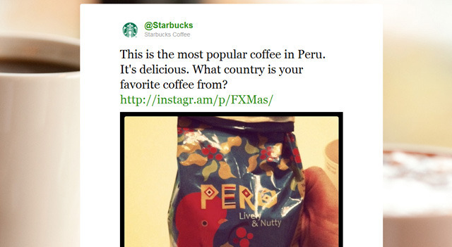 Starbucks - Subiz  live chat - twitter