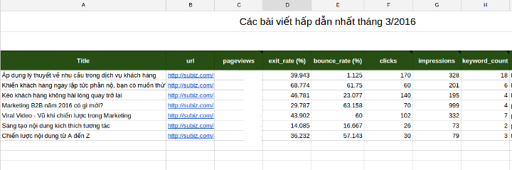 Subiz-report