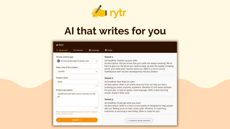 Rytr.me được nhiều người dùng lựa chọn vì nhiều tính năng thông minh