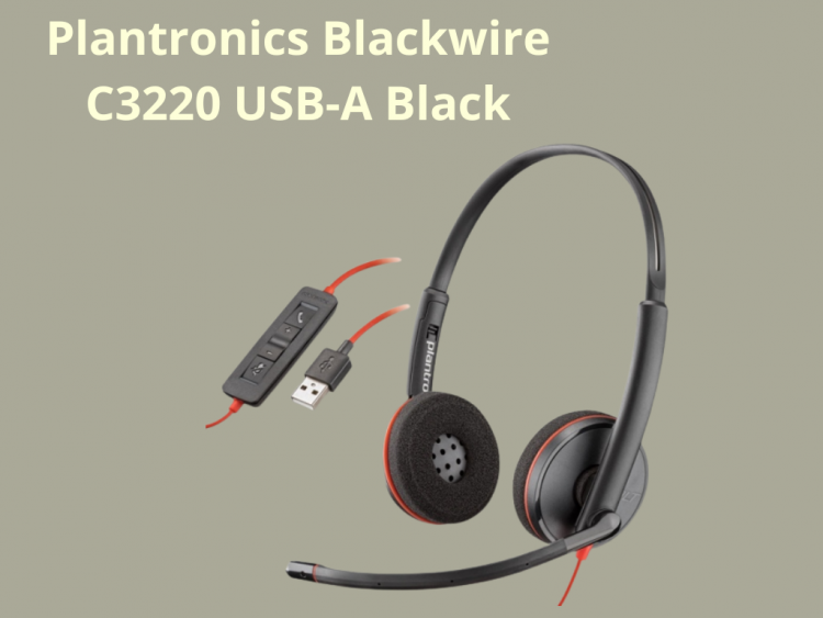 Tai nghe đàm thoại Plantronics Blackwire C3220 USB-A Black