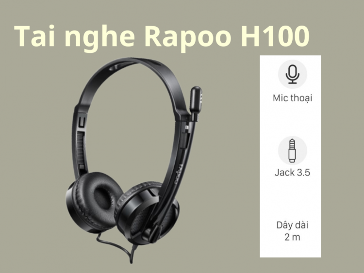 Tai nghe đàm thoại Rapoo H100