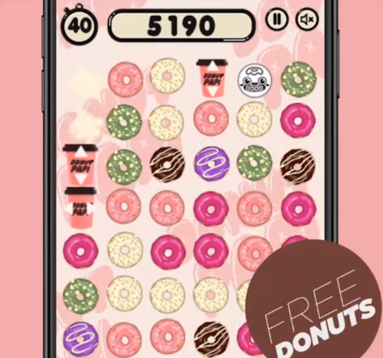 Donut Match Game nhanh chóng thu hút sự tham gia và tương tác của khách hàng