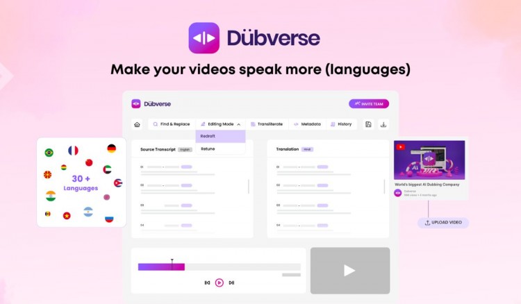 Dubverse mang đến tùy chọn lồng tiếng video phong phú, đa dạng