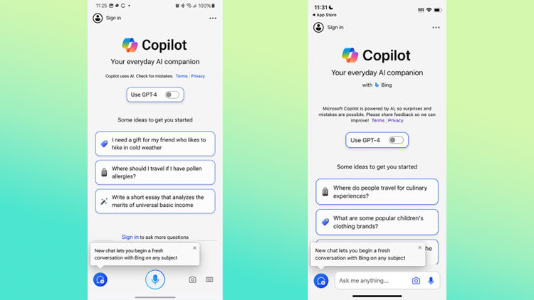 Copilot App hỗ trợ trên cả Android và iOS