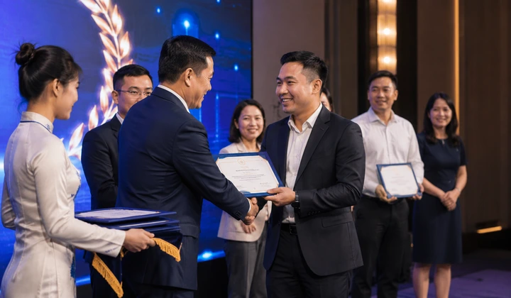Certificate presentation at the end of the program