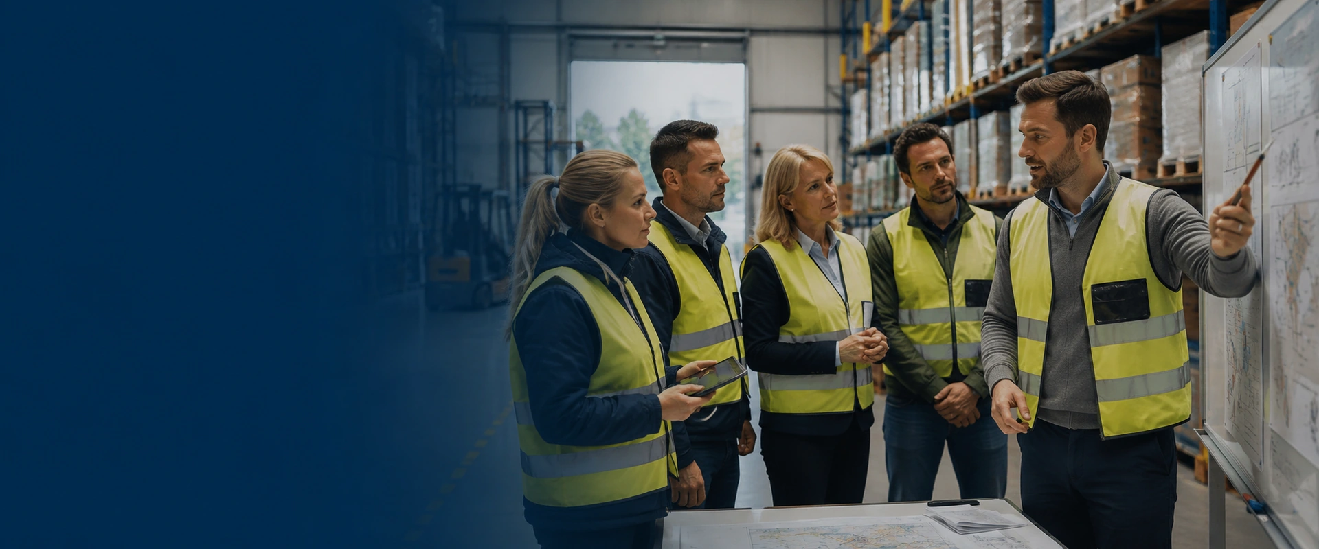 Đội ngũ logistics phân tích luồng vận hành và kế hoạch chuỗi cung ứng